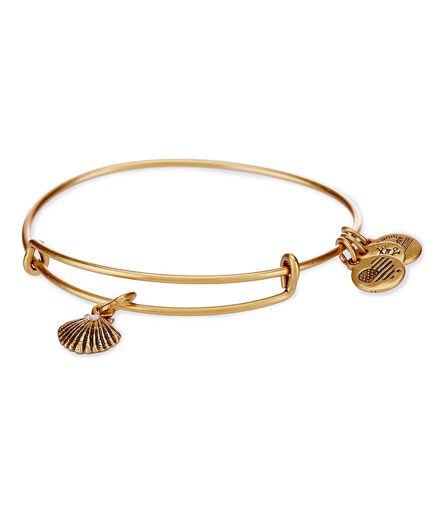 Alex and Ani Sea Shell Charm Bangle Bracelet
