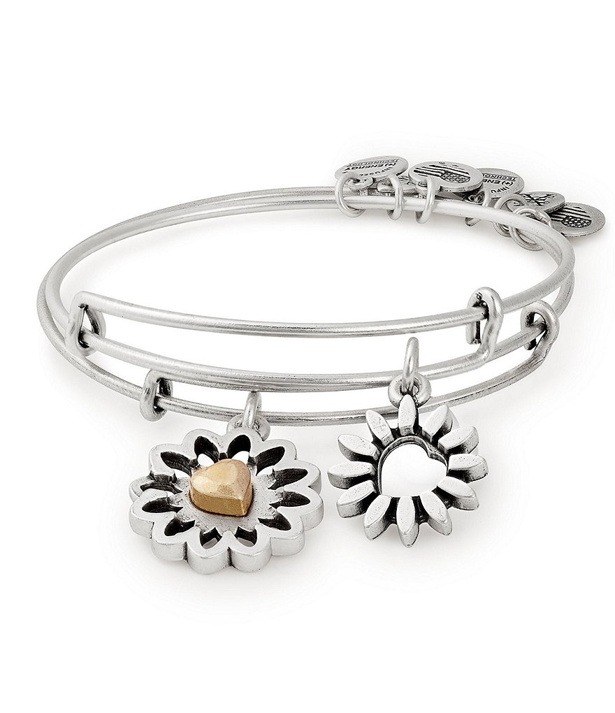 Alex and Ani You Are My Heart Set of 2 Charm Bracelets