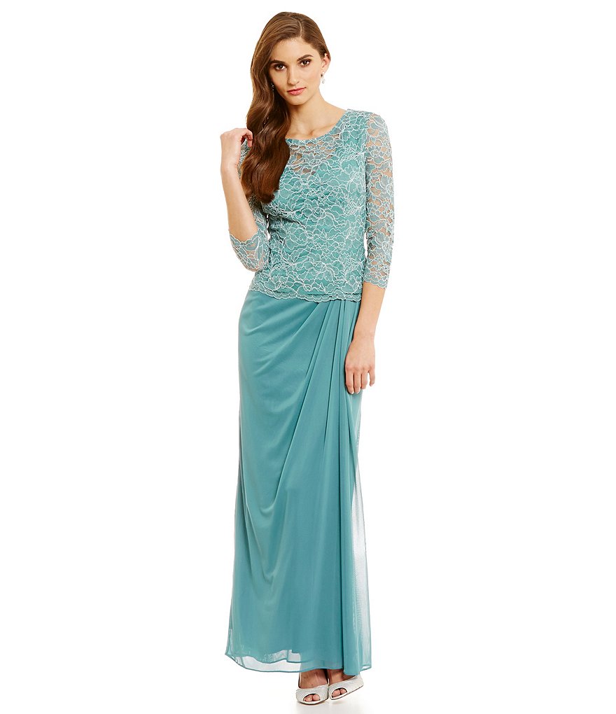 Alex Evenings 3/4 Sleeve Lace Dress