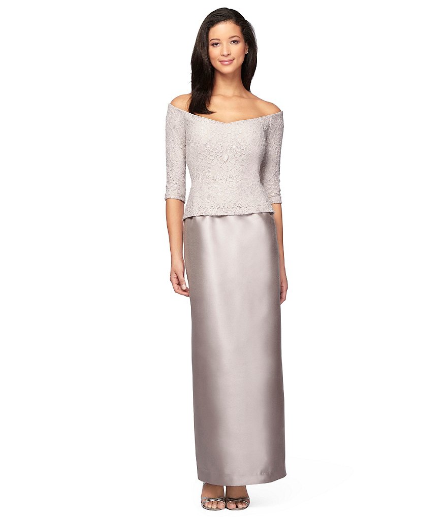 Alex Evenings Exposed Shoulder Gown