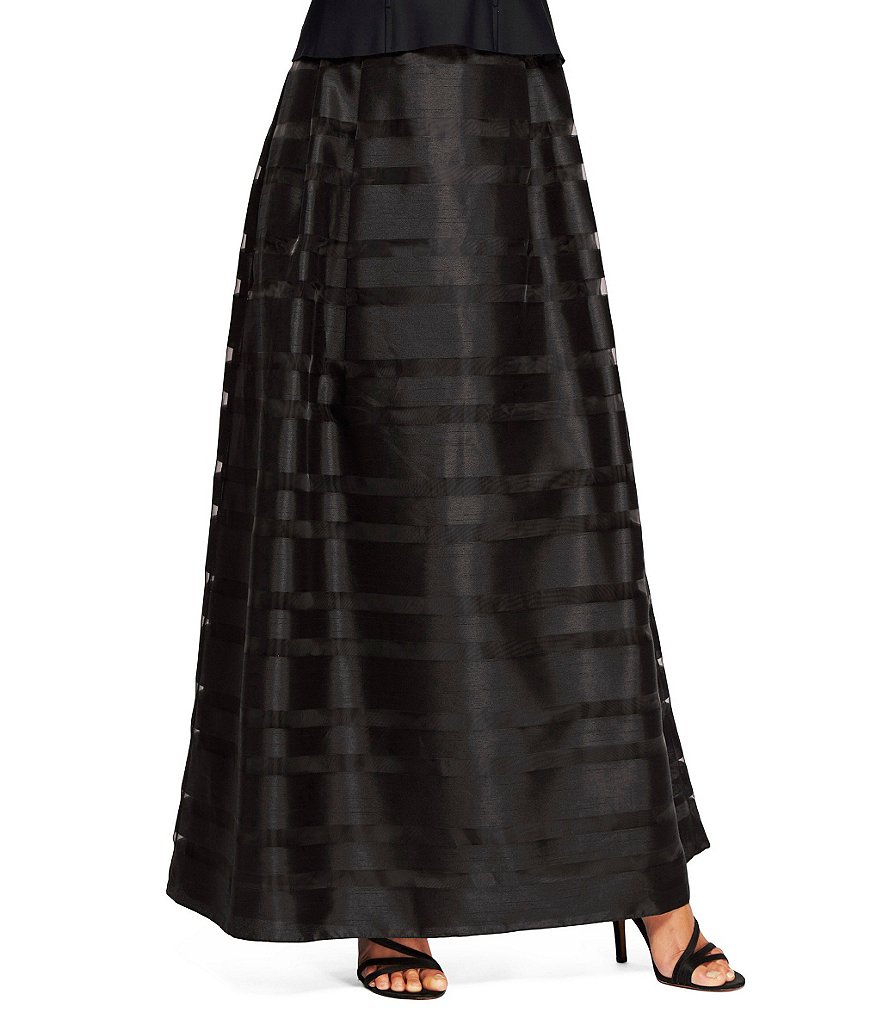 Alex Evenings Long Illusion A-Line Skirt
