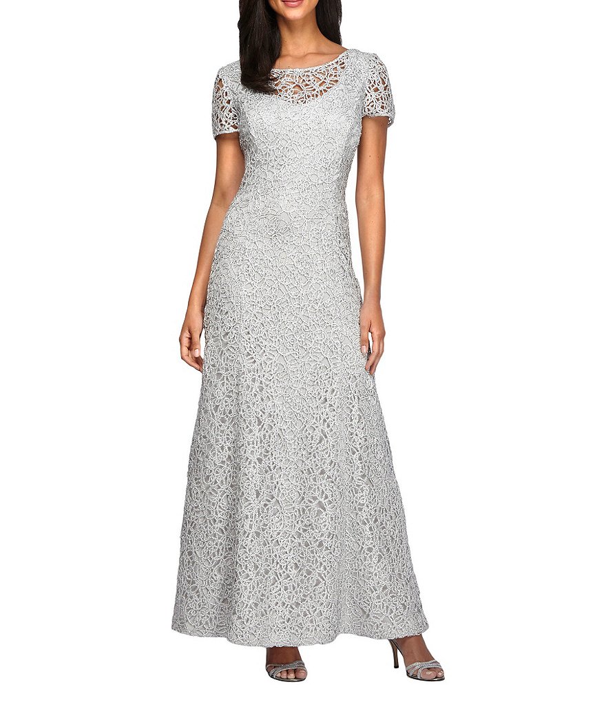 Alex Evenings Petite Embroidered A-Line Gown