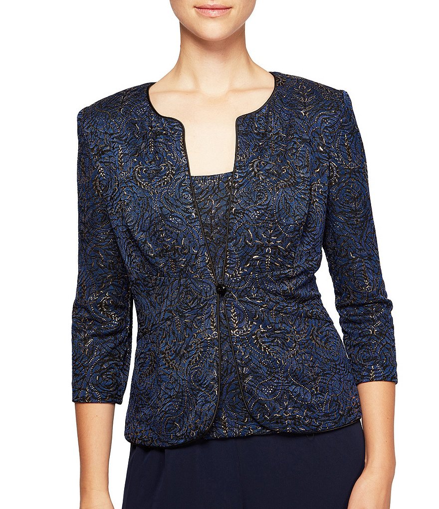 Alex Evenings Printed Twin Set