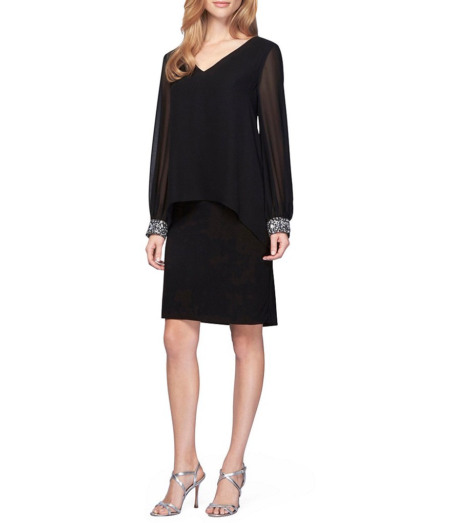 Alex Evenings Short V-Neck Dress