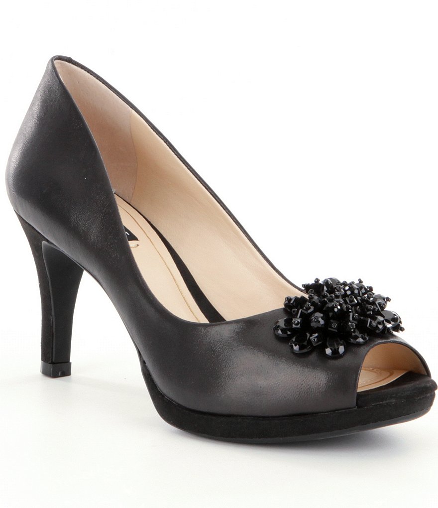 Alex Marie Jazmin Beaded Leather Pumps
