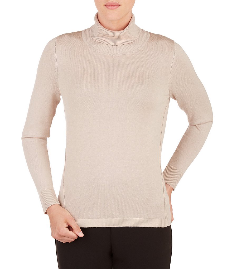 Allison Daley Petite Turtleneck Long Sleeve Pullover Sweater