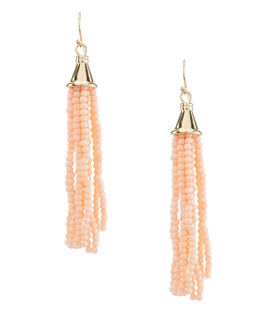 Anna & Ava Anna Beaded Tassel Statement Earrings