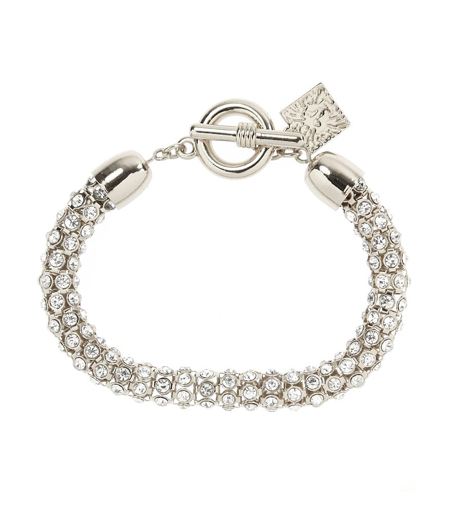 Anne Klein Pavé Crystal Toggle Bracelet