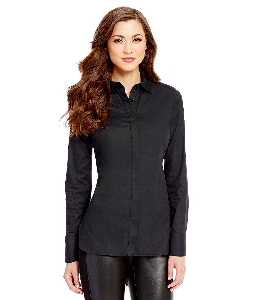 Antonio Melani Amanda Point Collar Long Sleeve Blouse