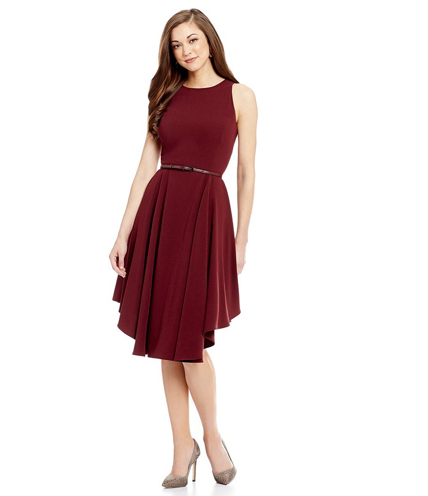 Antonio Melani Ami Sleeveless Fit-And-Flare Crepe Dress
