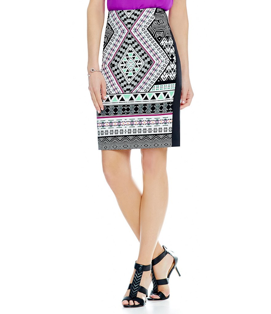 Antonio Melani Berkley Printed Scuba Pencil Skirt