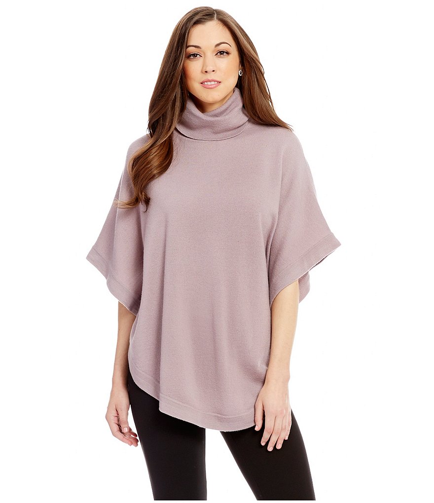 Antonio Melani Emory Turtleneck Short Sleeve Wool Poncho