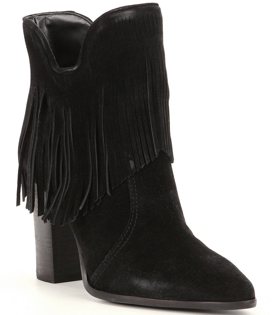 Antonio Melani Felixxe Suede Fringe Booties