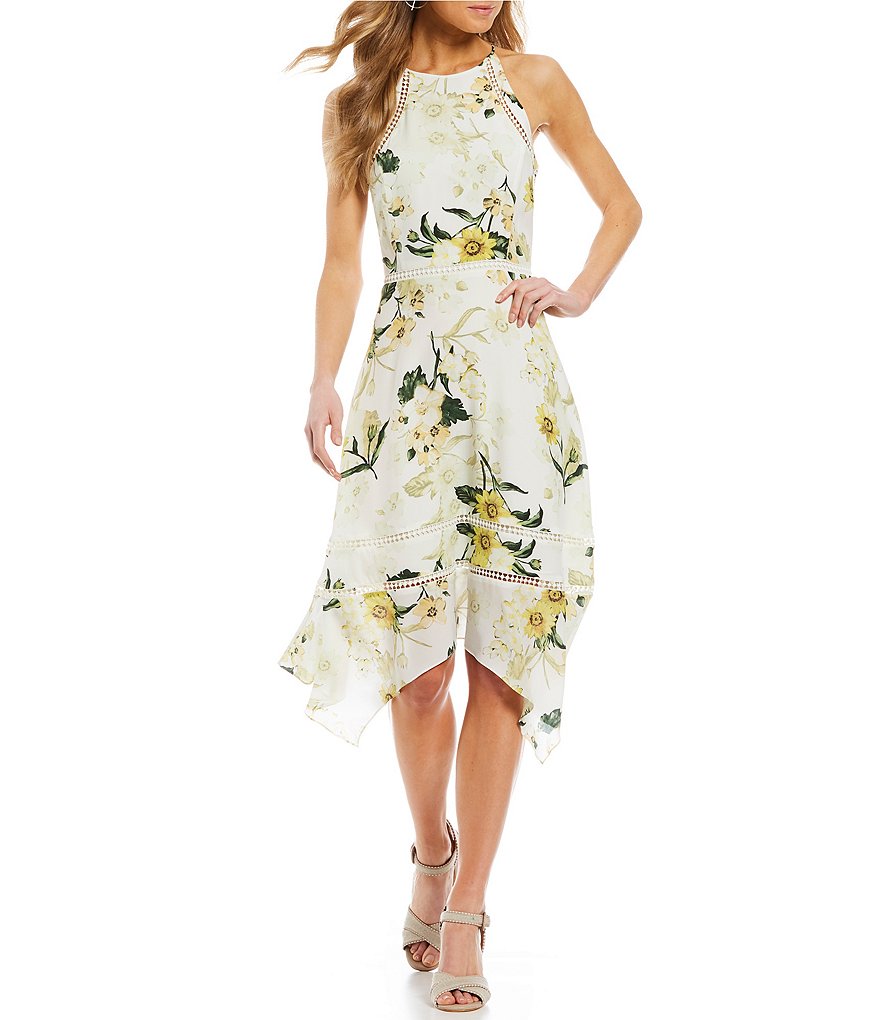Antonio Melani Jayden Floral Print Silk Dress