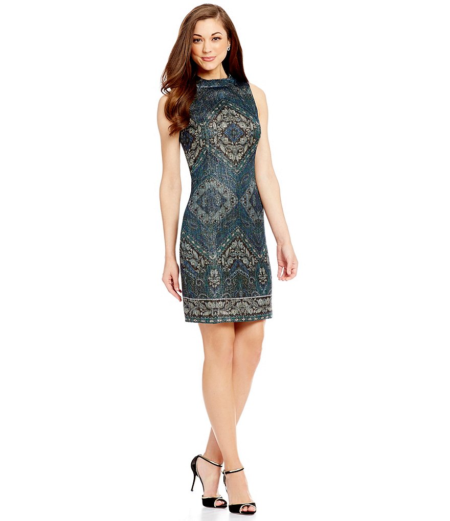 Antonio Melani Juni Metallic Jacquard Dress