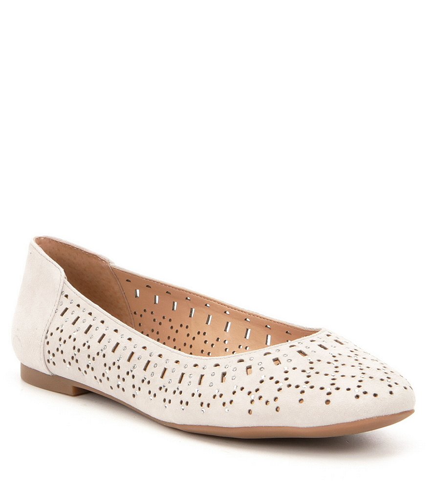 Antonio Melani Lydiah Suede Rhinestone Detail Dress Flats