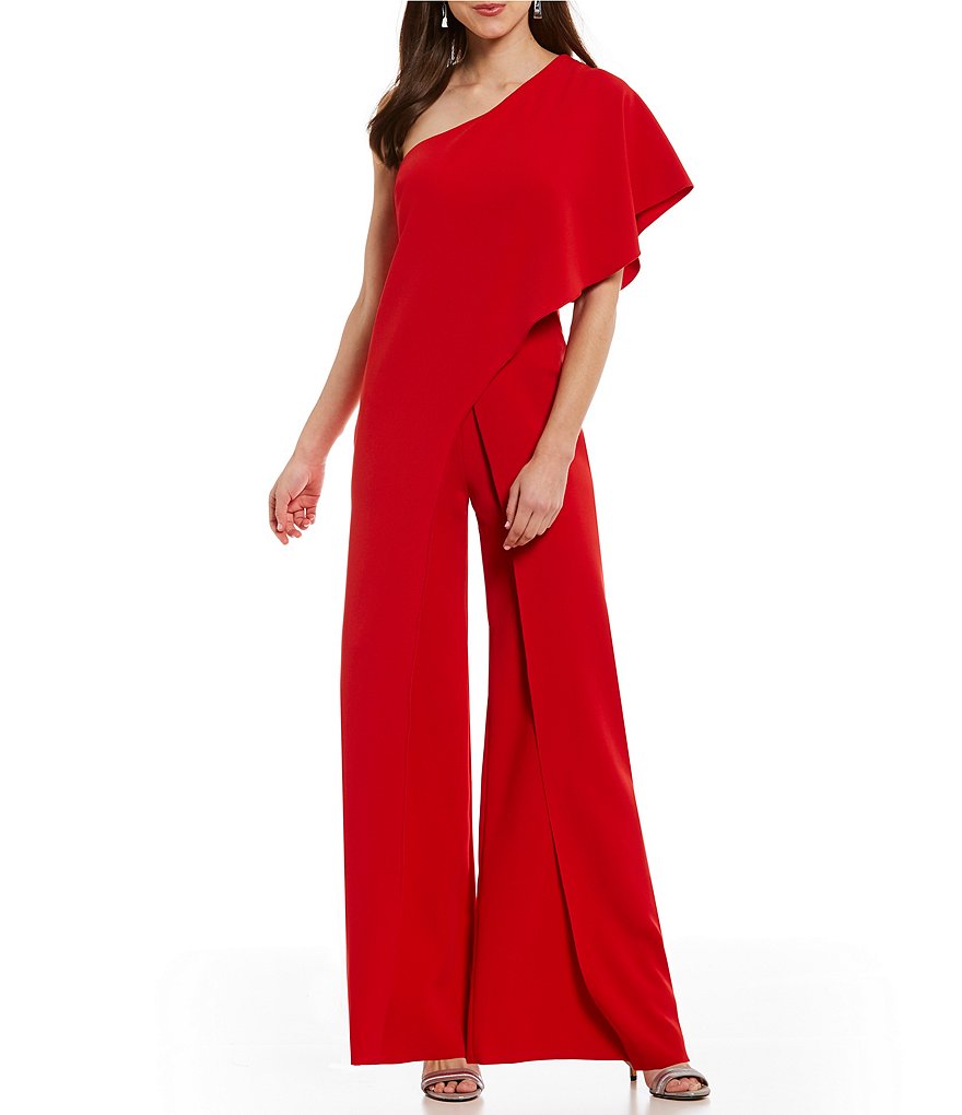 Antonio Melani Nora One Shoulder Flounce Jumpsuit