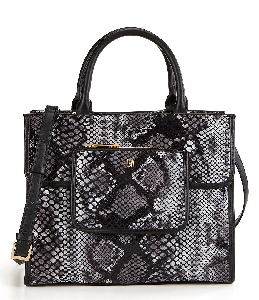Antonio Melani Python-Print Pocket Satchel