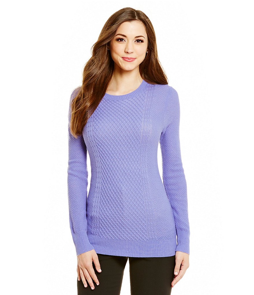 Antonio Melani Riley Crew Neck Cable Sweater