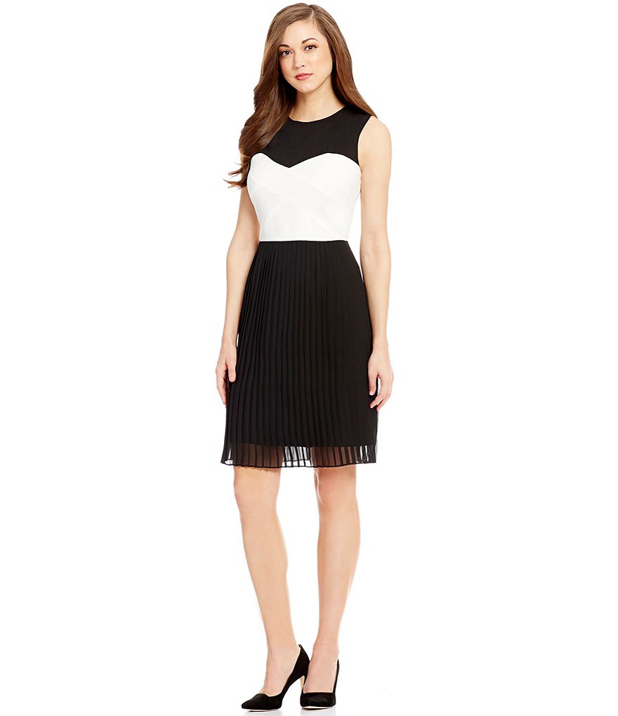 Antonio Melani Spail Sleeveless Crepe Chiffon Sheath Dress