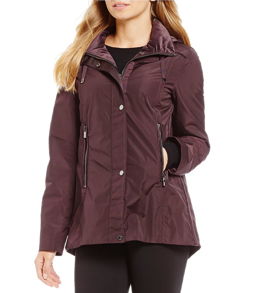 Antonio Melani Velvet Trim Windbreaker Jacket