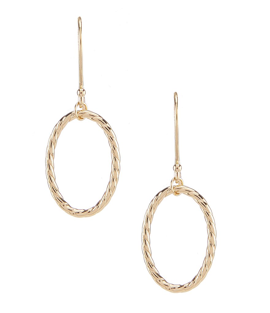 Argento Vivo Oval Rope Drop Earrings