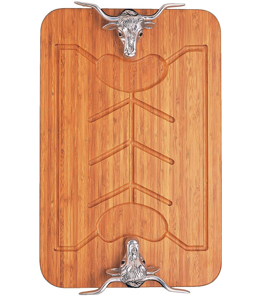Arthur Court Longhorn Bamboo Carving Board