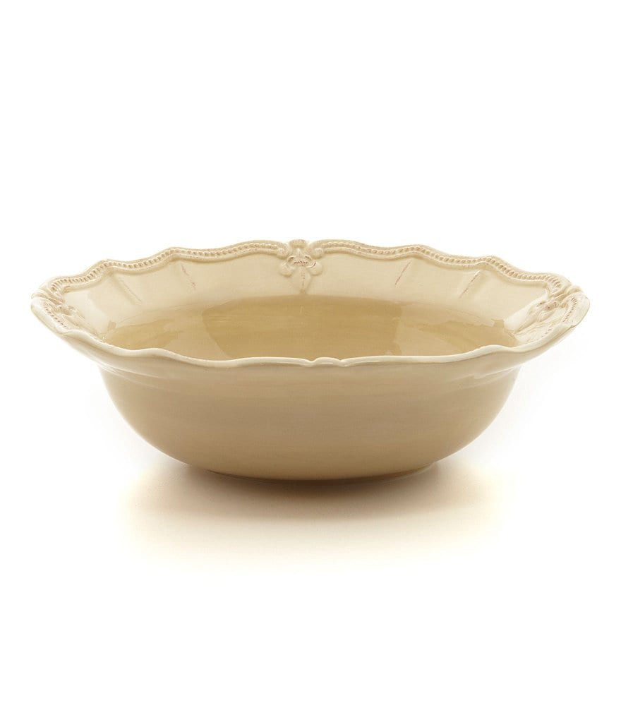 Artimino Fleur-de-Lis Beveled Earthenware Serving Bowl