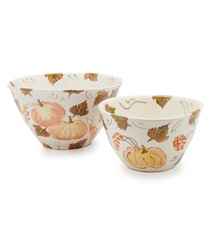 Artimino Harvest Terracotta Pumpkin & Leaves Bowl