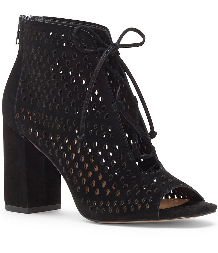 Arturo Chiang Parlee Lace-Up Peep Toe Pumps