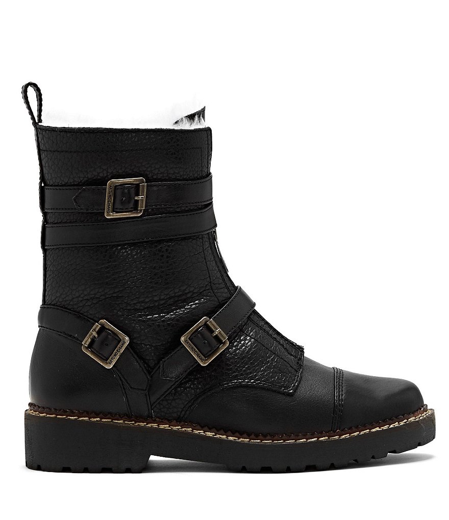 Arturo Chiang Pelli Genuine Shearling Trimmed Boots