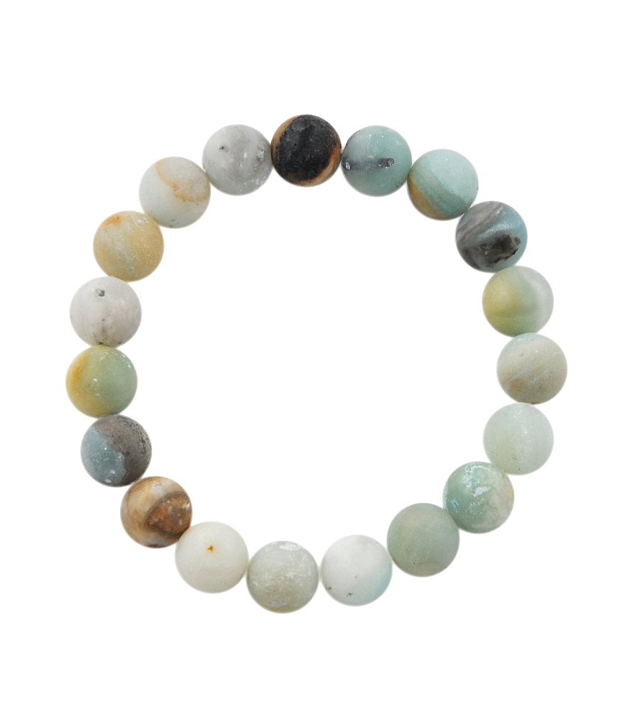 Barse Matte Amazonite Bead Stretch Bracelet