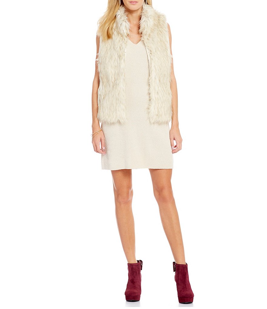 BB Dakota Brewer Faux-Fur Vest
