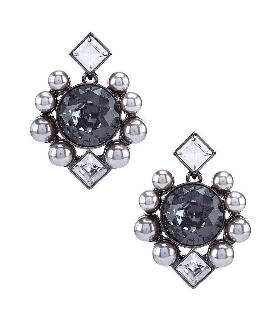 Belle Badgley Mischka Multi Shape Round Stud Earrings
