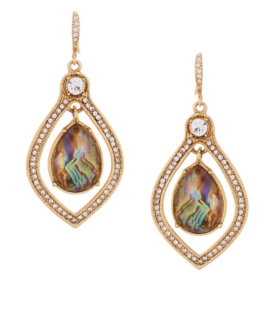 Belle Badgley Mischka Pavé Teardrop Statement Earrings