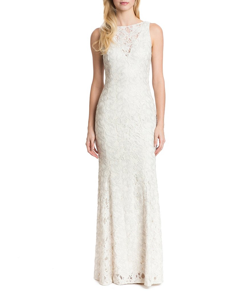 Belle Badgley Mischka Raissa Lace and Sequin Mermaid Gown