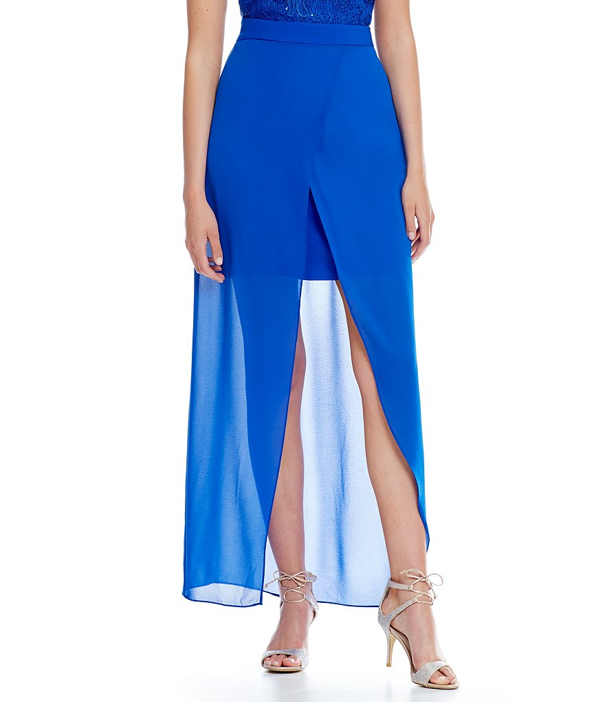 Belle Badgley Mischka Raji Hi-Low Skirt