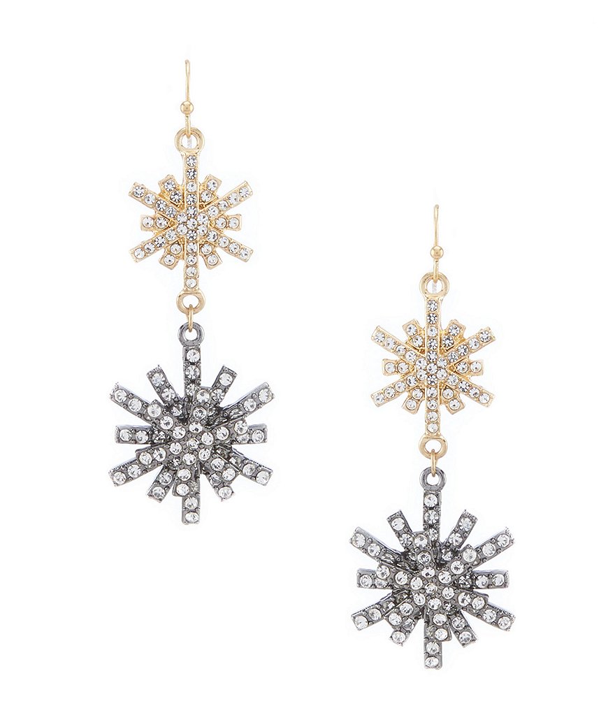 Belle Badgley Mischka Starburst Drop Earrings