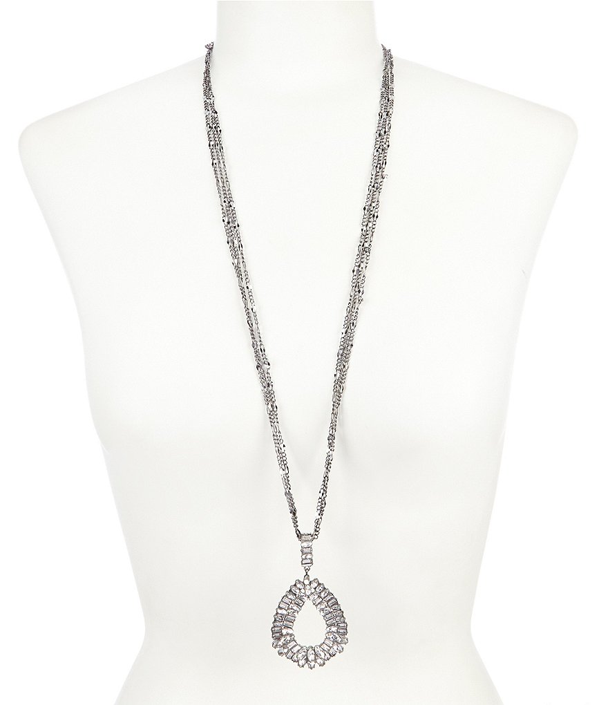 Belle Badgley Mischka Teardrop Pendant Necklace