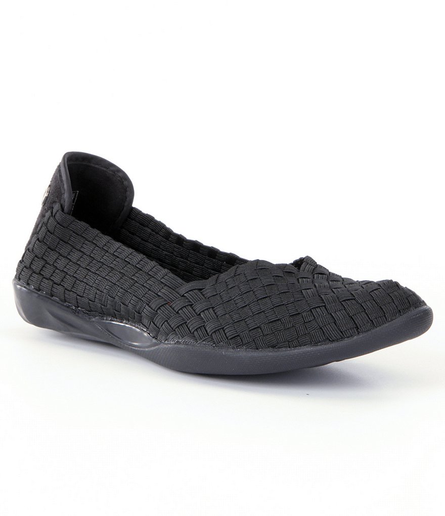 Bernie Mev. Catwalk Stretch Woven Slip-On Flats