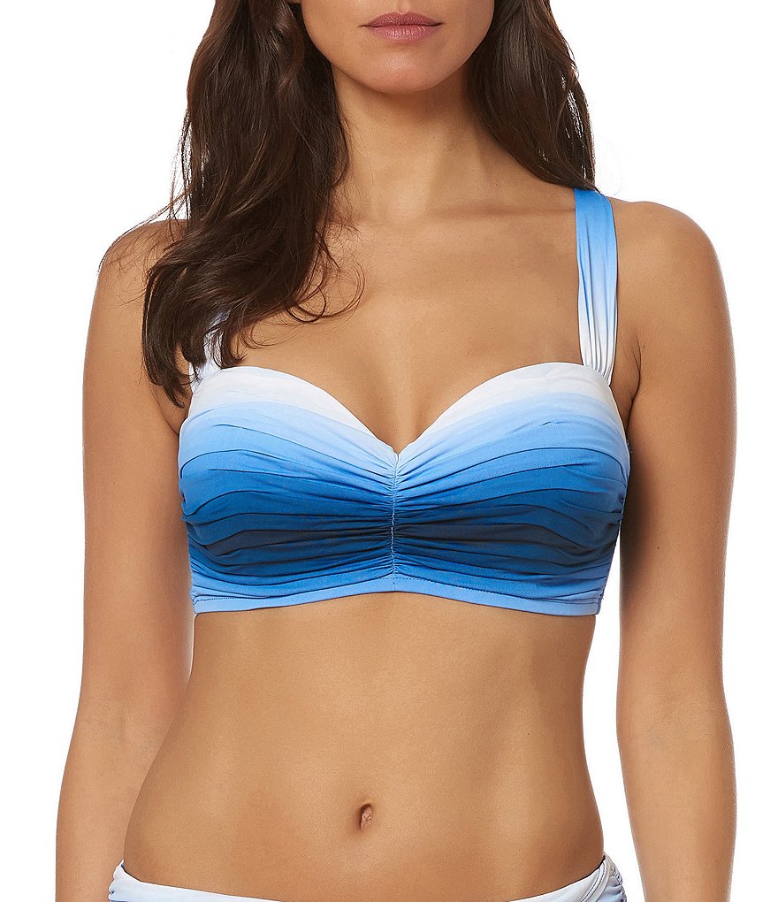 Bleu Rod Beattie Hola Ombre D Cup Underwire Bralette Bikini Swimsuit Top