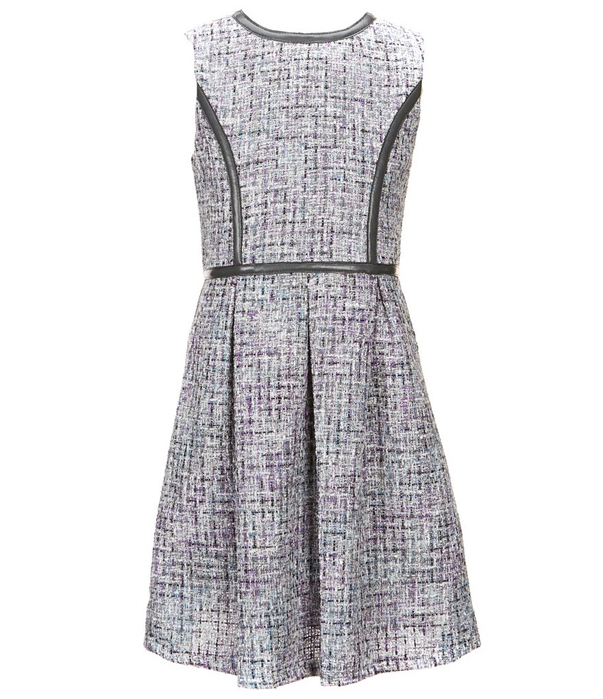Blush by Us Angels Big Girls 7-16 Boucle Sleeveless Fit-And-Flare Dress