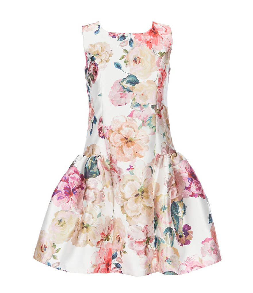 Bonnie Jean Big Girls 7-16 Floral-Printed Fit-And-Flare Dress