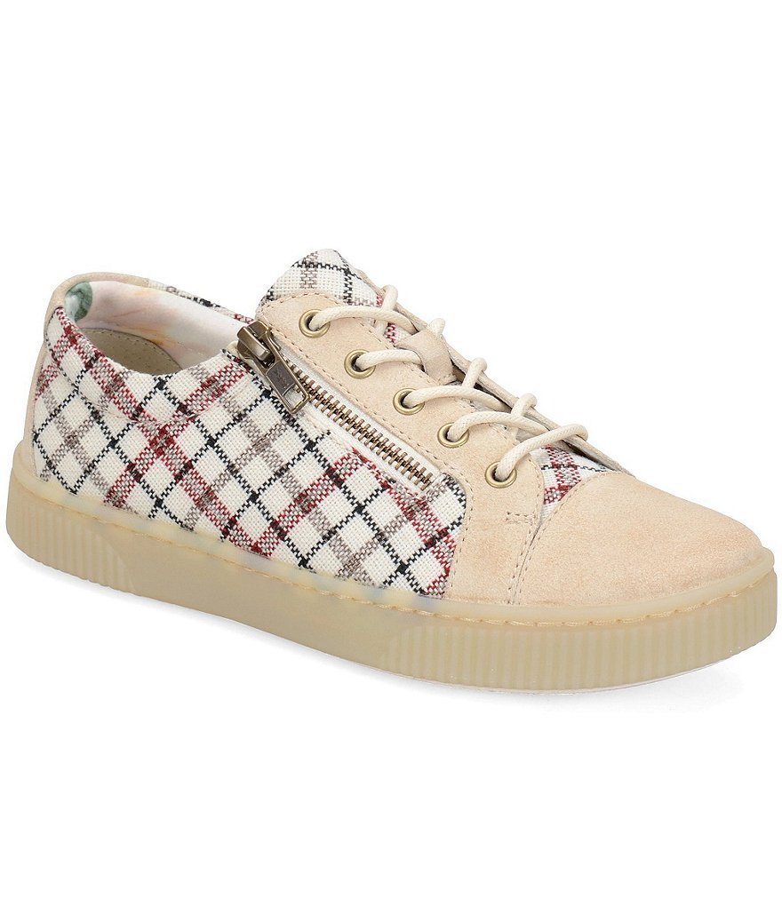 Born Tamara Checked Platform Sneakers