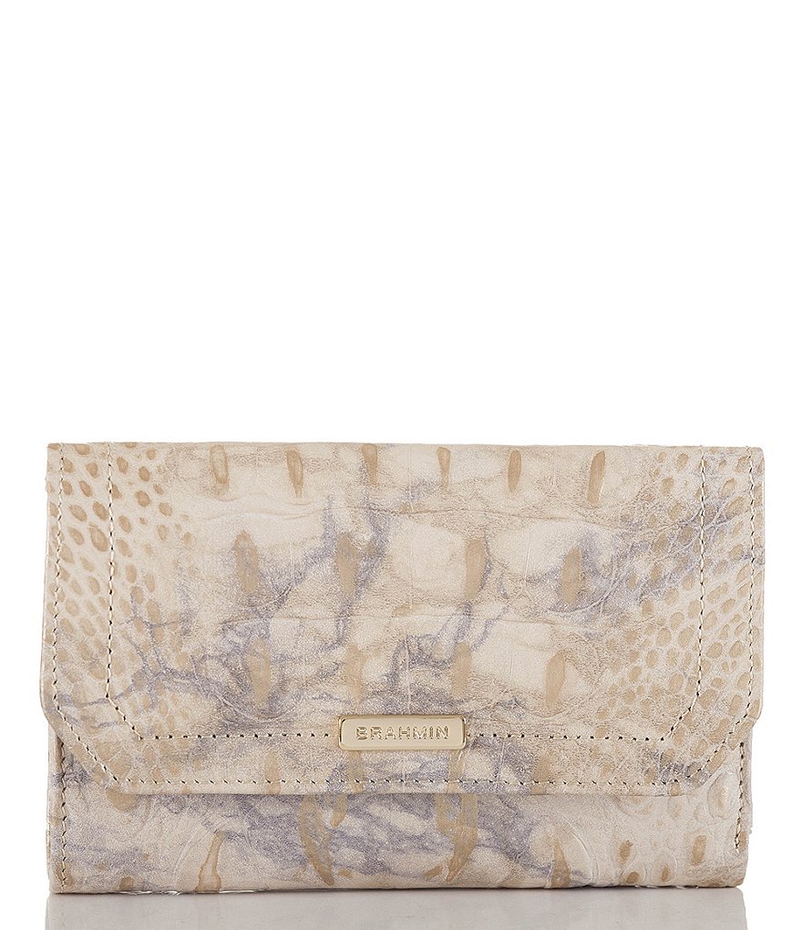 Brahmin Melbourne Collection Crocodile-Embossed Helena Wallet