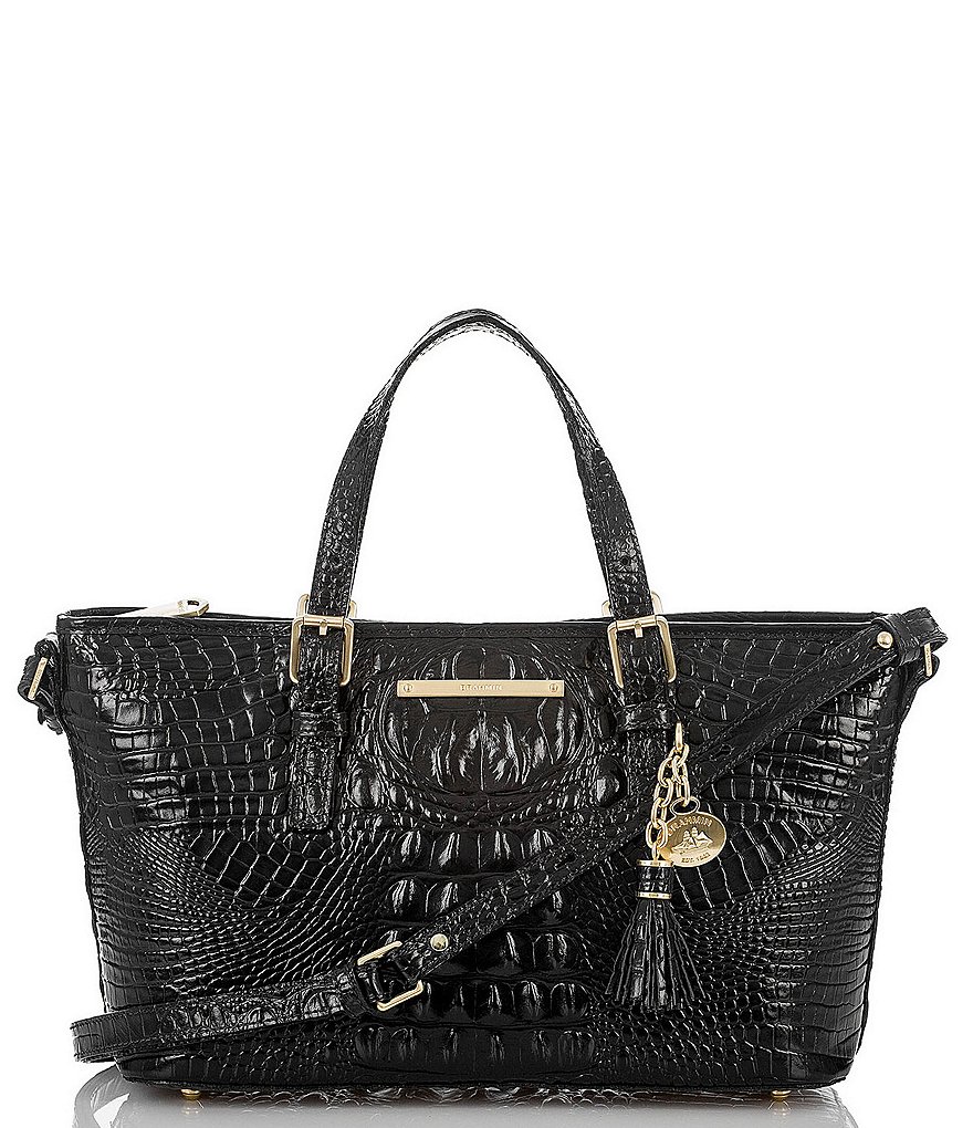 Brahmin Melbourne Collection Mini Asher Croco-Embossed Tote