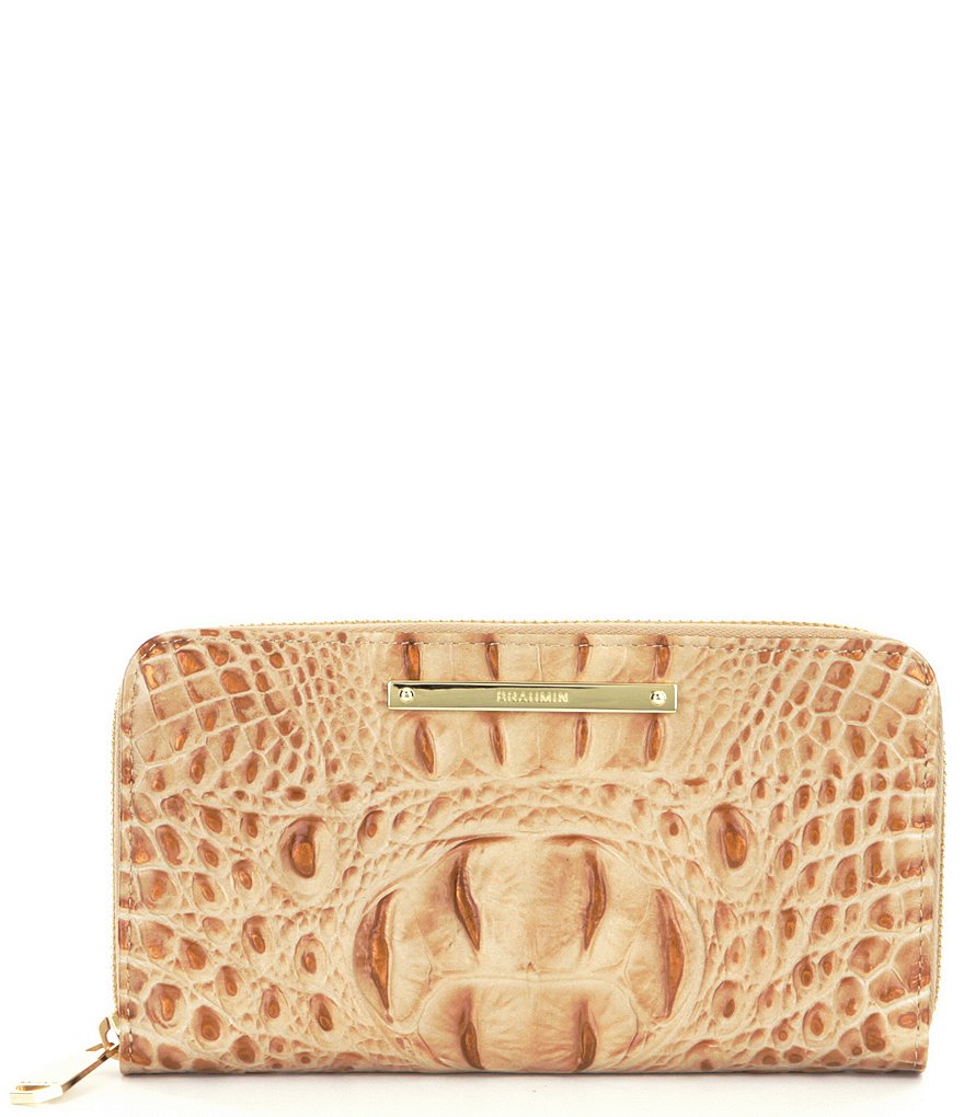 Brahmin Melbourne Collection Suri Croco Embossed Wallet