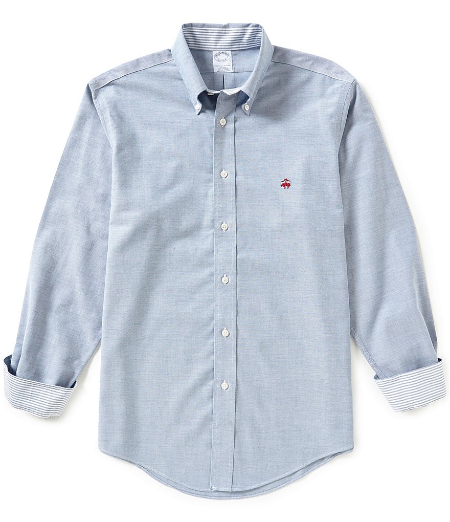 Brooks Brothers Non-Iron Regent Fit Solid Oxford Long-Sleeve Woven Shirt