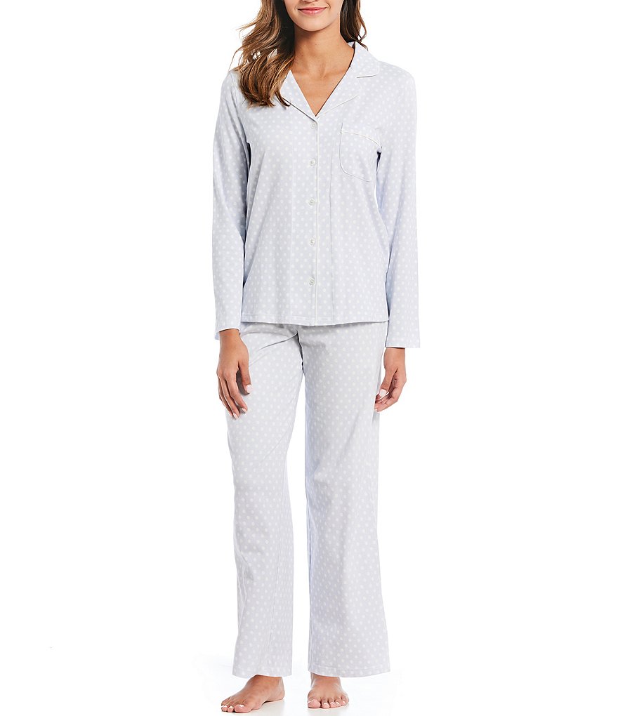 Cabernet Classic Dot Print Knit Pajamas