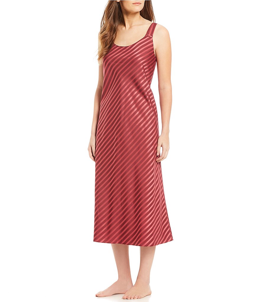 Cabernet Satin Jacquard Stripe Chemise